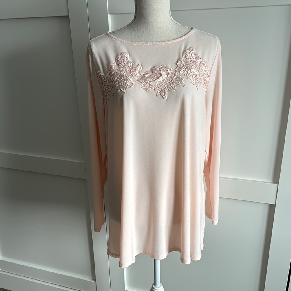 89th & Madison Blush Pink/Peach Blouse